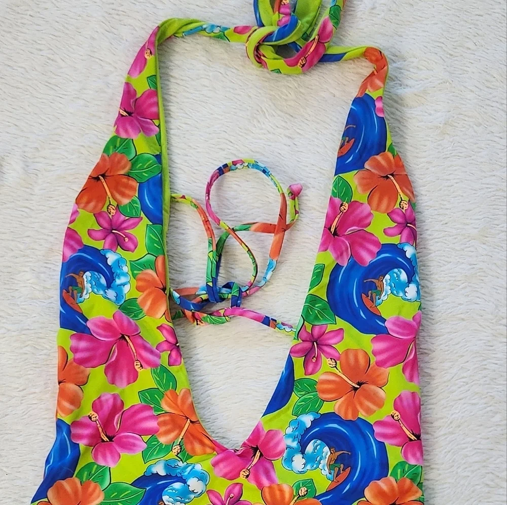 New!Frankie's Bikinis Paulina One Piece in Neon‎ Surfer